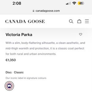 [STEAL DEAL - BRAND NEW WITH TAG] Canada Goose Victoria Parka 2XL